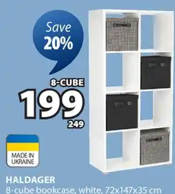 JYSK HALDAGER 8-cube bookcase, white offer