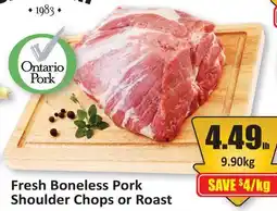 Starsky Fresh Boneless Pork Shoulder Chops or Roast offer