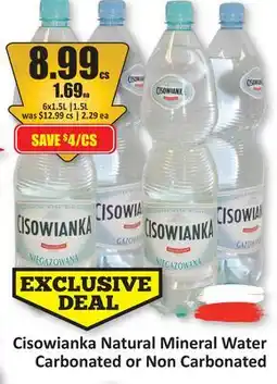 Starsky Cisowianka Natural Mineral Water Carbonated or Non Carbonated offer
