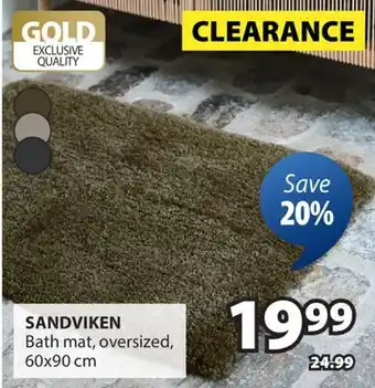 JYSK SANDVIKEN Bath mat offer