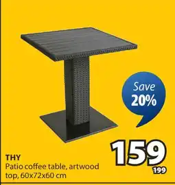 JYSK THY Patio coffee table, artwood top offer