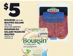 Independent City Market BOURSIN, 150 G OR MASTRO SALAMI offer