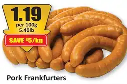 Starsky Pork Frankfurters offer