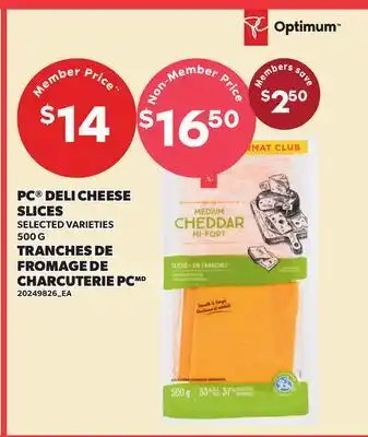 Independent City Market PC DELI CHEESE SLICES offer