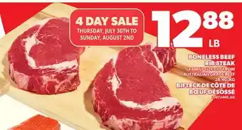 Independent City Market BONELESS BEEF RIB STEAK offer