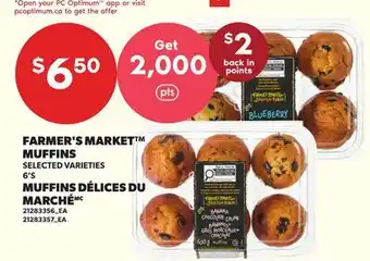 Independent City Market FARMER'S MARKET MUFFINS, 6'S offer