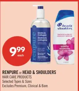 Shoppers Drug Mart RENPURE or HEAD & SHOULDERS C HAIR CARE PRODUCTS offer