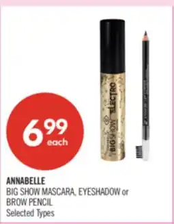 Shoppers Drug Mart ANNABELLE BIG SHOW MASCARA, EYESHADOW or BROW PENCIL offer