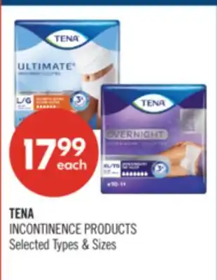Shoppers Drug Mart TENA INCONTINENCE PRODUCTS offer