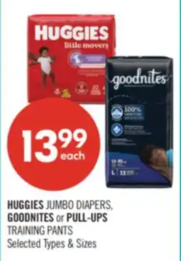 Shoppers Drug Mart HUGGIES JUMBO DIAPERS, GOODNITES or PULL-UPS TRAINING PANTS offer