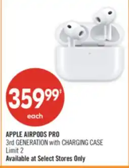Shoppers Drug Mart APPLE AIRPODS PRO 3rd GENERATION with CHARGING CASE offer