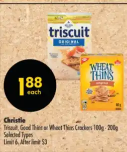 Shoppers Drug Mart Christie Triscuit, Good Thins or Wheat Thins Crackers offer