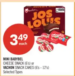Shoppers Drug Mart MINI BABYBEL CHEESE SNACK (6's) or VACHON SNACK CAKES (6's - 12's) offer