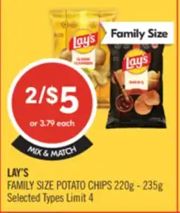 Shoppers Drug Mart LAY'S FAMILY SIZE POTATO CHIPS offer