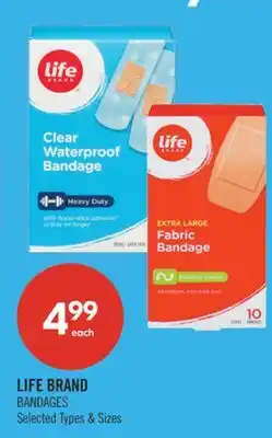 Shoppers Drug Mart LIFE BRAND BANDAGES offer