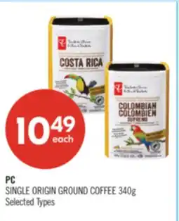 Shoppers Drug Mart PC SINGLE ORIGIN GROUND COFFEE offer