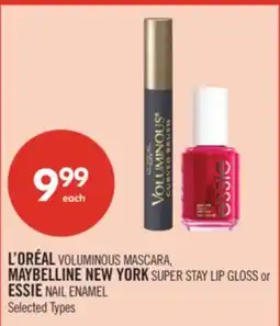 Shoppers Drug Mart L'ORÉAL VOLUMINOUS MASCARA, MAYBELLINE NEW YORK SUPER STAY LIP GLOSS or ESSIE NAIL ENAMEL offer