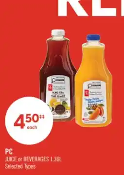 Shoppers Drug Mart PC JUICE or BEVERAGES offer