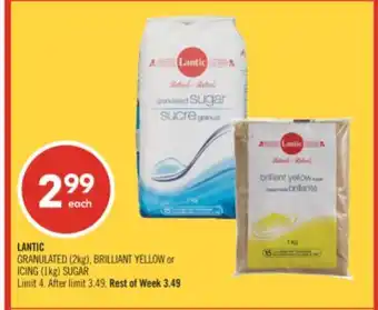 Shoppers Drug Mart LANTIC GRANULATED (2kg), BRILLIANT YELLOW or ICING (1kg) SUGAR offer