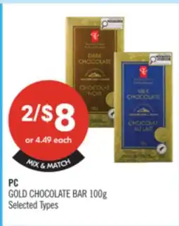 Shoppers Drug Mart PC GOLD CHOCOLATE BAR offer