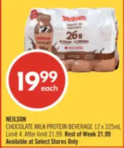 Shoppers Drug Mart NEILSON CHOCOLATE MILK PROTEIN BEVERAGE offer