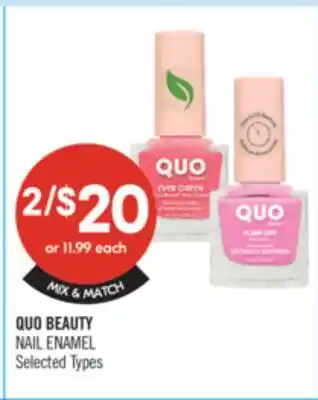 Shoppers Drug Mart QUO BEAUTY NAIL ENAMEL offer