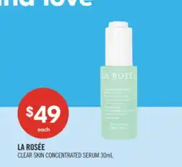 Shoppers Drug Mart LA ROSÉE CLEAR SKIN CONCENTRATED SERUM offer