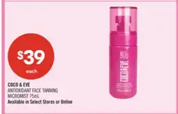 Shoppers Drug Mart COCO & EVE ANTIOXIDANT FACE TANNING MICROMIST offer