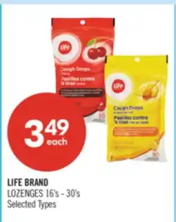 Shoppers Drug Mart LIFE BRAND LOZENGES 16's - 30's offer