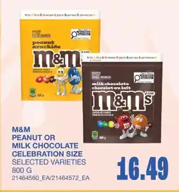 Wholesale Club PEANUT OR MILK CHOCOLATE CELEBRATION SIZE offer