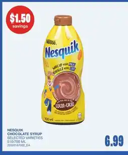Wholesale Club CHOCOLATE SYRUP, 510/700 ML offer