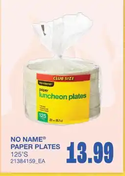 Wholesale Club PAPER PLATES, 125'S offer