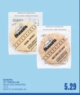 Wholesale Club SONORA TORTILLAS, 12'S offer