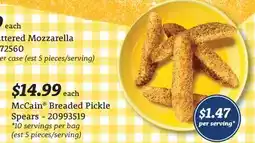 Wholesale Club BREADED PICKLE SPEARS, 10 SERVINGS PER BAG offer