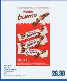 Wholesale Club BUENO CANDY BARS, 20'S offer