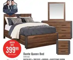 The Brick Scott Living Dante Panel Bed with Headboard & Frame, Brown - Queen Size offer