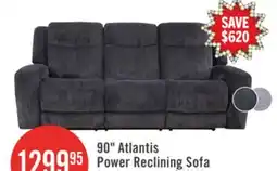 The Brick Atlantis 90 Fabric Zero Gravity Power Reclining Sofa - Dark Grey offer