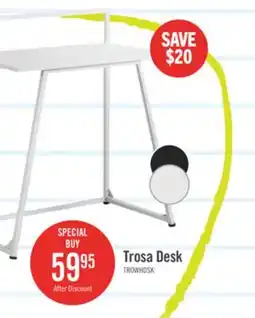 The Brick Trosa 30 Office Desk - White offer