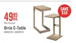 The Brick Orrie 11.75 C-Shaped Chairside Table - Taupe offer