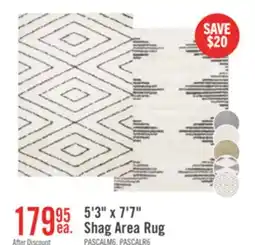 The Brick Pascal Multi-Colour Shag Area Rug - 5'3 x 7'7 offer