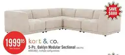 The Brick Kort & Co. Oaklyn Modular 5-Piece Fabric Sectional with Tufted Seat Cushions offer
