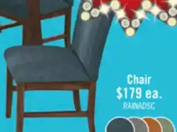 The Brick Rain Dining Chair with Cushion Fabric Seat & Back – Blue offer