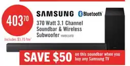 The Brick Samsung HW-B650F 3.1-Channel 370 W Soundbar with Wireless Subwoofer offer