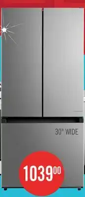 The Brick Midea 30 18.4 Cu. Ft. French-Door Refrigerator - Stainless Steel - MRF18B4AST offer