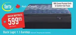 The Brick Serta Back Logic 1.1 Eurotop Medium Queen Mattress offer