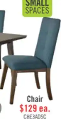 The Brick Chelsea Dining Chair with Linen-Look Fabric - Aqua Blue offer