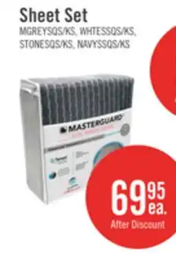 The Brick Masterguard Ultra Advanced 4-Piece Queen Sheet Set - Grey offer