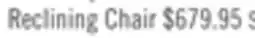 The Brick Spencer 41.3 Chenille Fabric Manual Reclining Chair - Grey offer