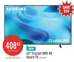 The Brick SAMSUNG 43 U8000H Crystal UHD 4K Smart Tizen TV (UN43U8000HFXZC) offer