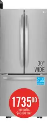 The Brick LG 30 22 Cu. Ft. French-Door Refrigerator - Smudge Proof Stainless Steel offer